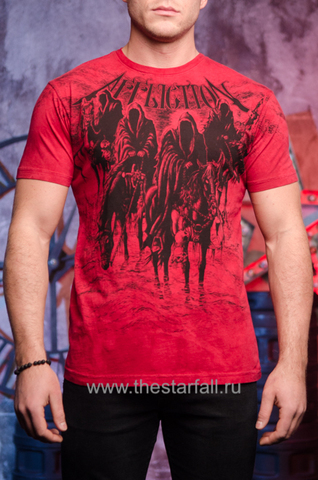 Affliction | Футболка мужская BLACK NIGHT MX A22658 перед на модели