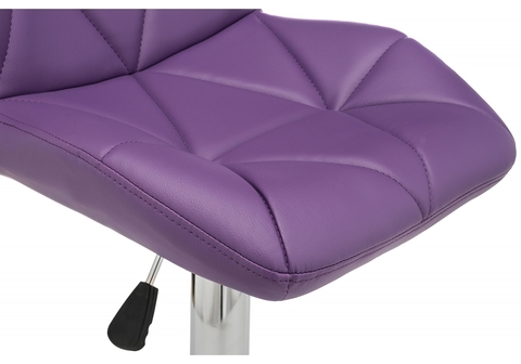 Барный стул Trio фиолетовый 41*41*87 Хромированный металл /Фиолетовый кожзам