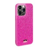 Чехол со стразами SW для iPhone 13 Pro (Розовый)