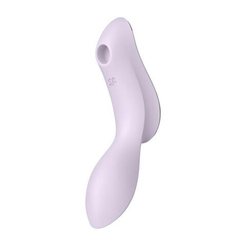 Сиреневый вибромассажер с вакуумной стимуляцией Curvy Trinity 2 - Satisfyer 4036502