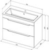 Aquanet 330460 Тумба Практика 80 2 ящ. цв.маренго (330460)