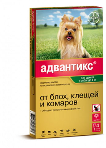 Адвантикс для собак до 4 кг 1 пип.