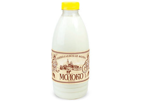 Молоко отборное 3.4-5% "Николаевская ферма", 1л
