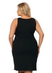 Сорочка женская DONNA SARAH PLUS_Черный + бежевый