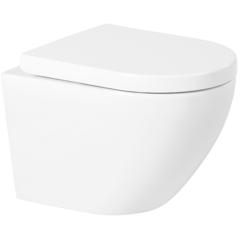 Подвесной унитаз BelBagno Sfera-R BB046CHR/BB865SC безободковый с сиденьем микролифт, белый фото