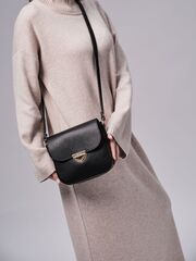 Сумка кожаная через плечо Deboro 3158 черный