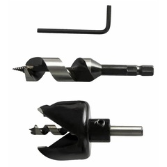 Набор для установки замков ПРАКТИКА коронка 54 х 40мм, винтовое сверло 22 мм блистер (032-614)