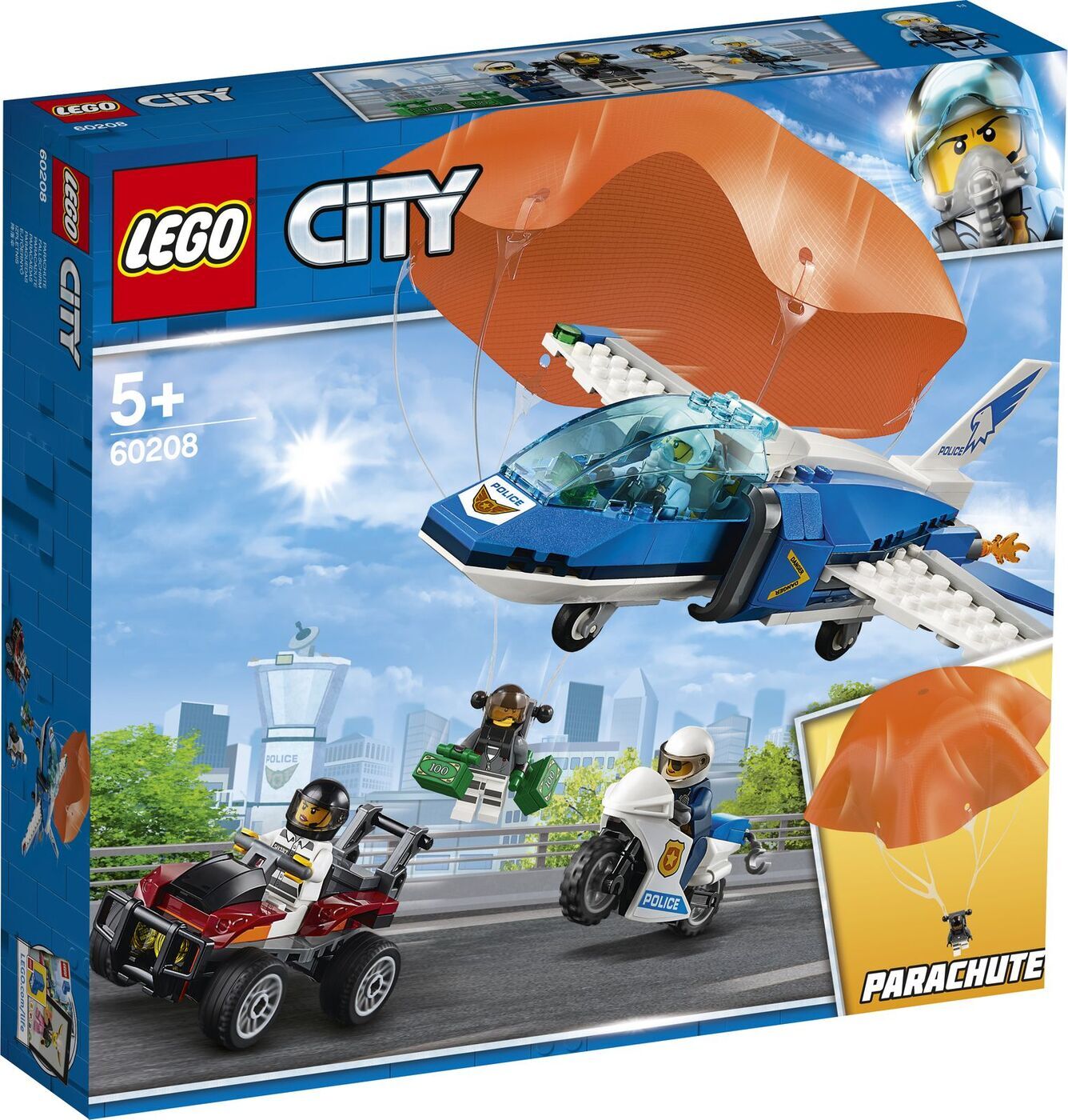 Конструктор LEGO City Police 60208 Воздушная полиция: арест парашютиста  купить в Москве | Доставка по России.