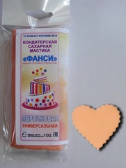 Мастика "Фанси" (100 гр) для обтяжки и лепки. Персиковая