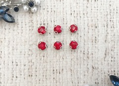 Стразы пришивные стекло в оправе, d 0,5 см.