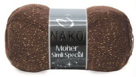 Пряжа Nako Mohair Simli Special 379 коричневый (уп.5 мотков)