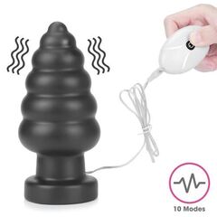 Черная анальная вибровтулка 7 King Sized Vibrating Anal Cracker - 18 см. - 