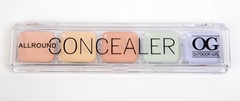 OG-FB6126B Консилер для лица на палетке тон 03 беж+зел+лаванда , All Round Concealer (5 тонов)