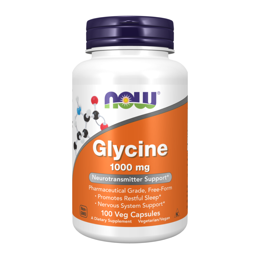 Глицин1000мг,Glycine1000mg,NowFoods,100капсул