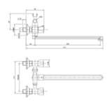 Смеситель для ванны WesnaArt TEPLO TEP04-320, хром