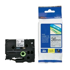 Наклейка ламинированная Brother TZ-EM961 - 36 мм черный на серебристом