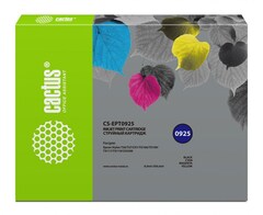 Картридж струйный Cactus CS-EPT0925 T0925 черный, голубой, пурпурный, желтый набор (27.8мл) для Epson Stylus C91, CX4300, T26, T27, TX106, TX109, TX117, TX119