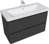 Aquanet 330470 Тумба Эмбер 105 2 ящ. цв.черный матовый (330470)