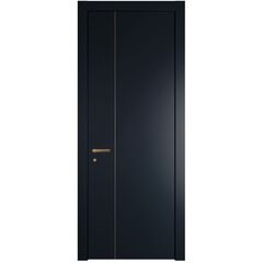 Межкомнатная дверь 41PWB нэви блу с латунным молдингом