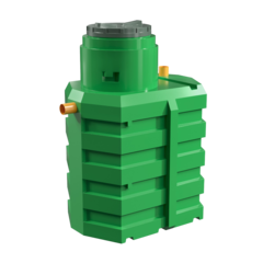 Септик Политим 1500 л./ 500 л. в сутки / 2-3 чел. / самотечный сброс (1450x1100x2200см;черный) - арт.560743