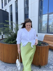 Блуза в цветочек белая