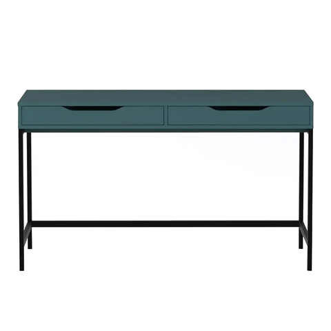 Стол письменный Ингар Д 132, 132*58*76 см, серо-бирюзовый/черный