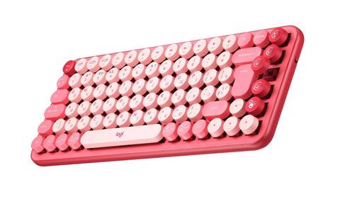 Клавиатура беспроводная Logitech POP Keys Bluetooth Mechanical Keyboard - HEARTBREAKER ROSE - RUS.