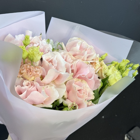 Букет Французская Роза и Эустома