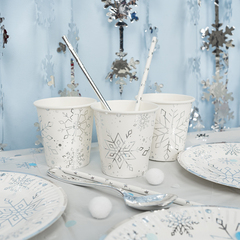 Стаканы, Снежинки, 250 мл, 6 шт.