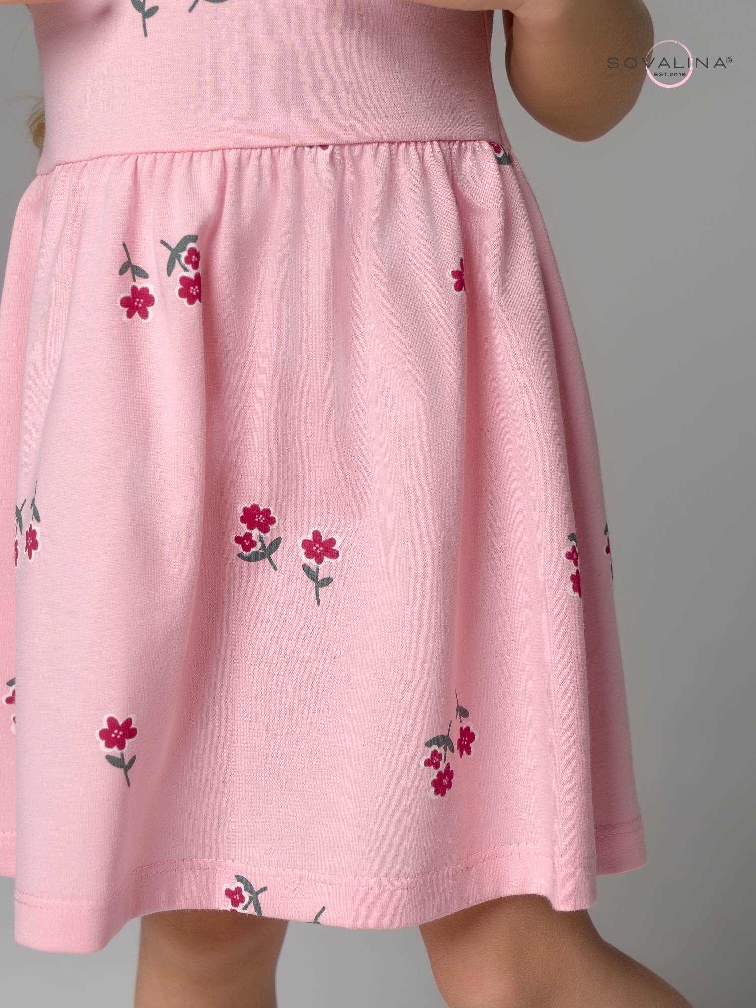 Платье Лето лютики роза