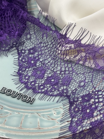 Кружево фиолетовое 10-13 см купон ~ 3 м