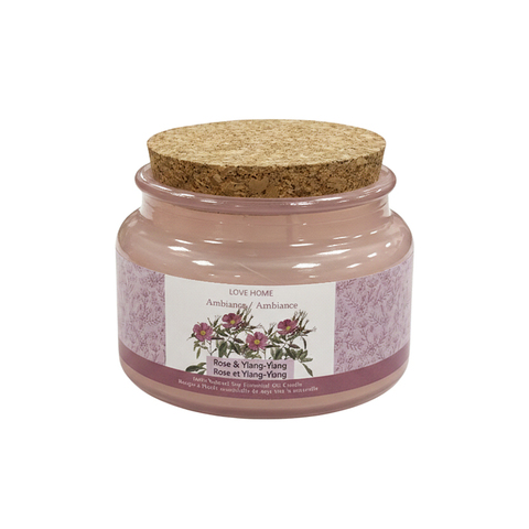 Свеча ароматическая Frövi, роза и иланг-иланг, соевый воск