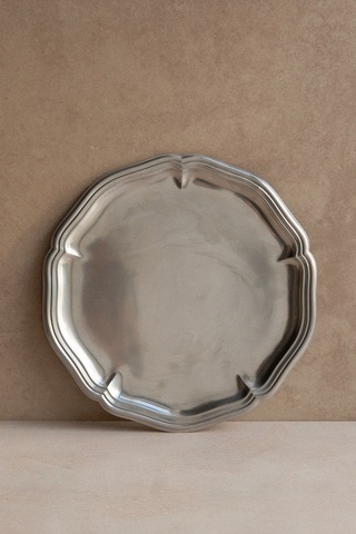 Винтаж Поднос круглый из стали