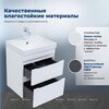 Aquanet 348175 Тумба с раковиной Слим 50 2 ящ. цв.белый сатин (348175)