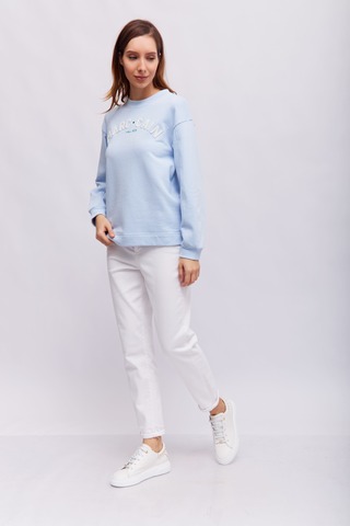 Marc Cain Sports Свитшот хлопковый с бархатным логотипом