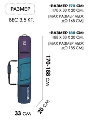 Чехол для горных лыж Kyoto Tanto Roll navy-pine-plum - 2