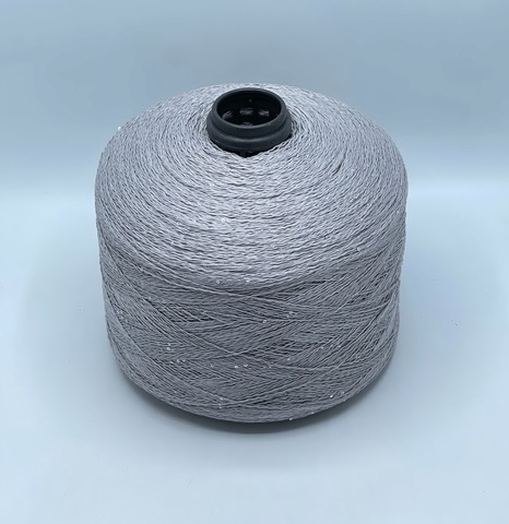 Бобинная пряжа, Linette Pailletes, 450м, 80% Лен, 20% Полиэстер(пайетка), Серый+пайетка. 39384