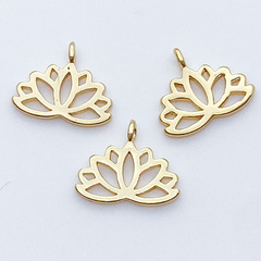 Подвеска Лотос, позолота, размер 10*12 мм, цена за 1 шт
