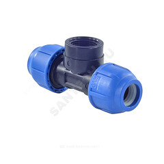 Тройник компрессионный ПЭ Дн 25х1/2"х25 ВР Ру16 RTP (РосТурПласт) 11605