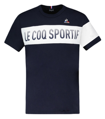 Теннисная футболка Le Coq Sportif BAT Tee Short Sleeve N°2 SS23 - sky captain/new optical white