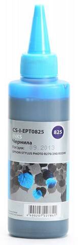 Чернила Cactus CS-I-EPT0825 Светло-голубой / Light Cyan 100мл для Epson StPh R270/290/RX590