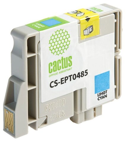 Картридж струйный Cactus CS-EPT0485 светло-голубой (14.4мл) для Epson Stylus Photo R200, R220, R300, R320, R340, RX500, RX600, RX620, RX640