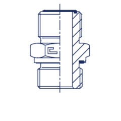 Штуцер FE ORFS 1.7/16" BSP 1/4" CAST