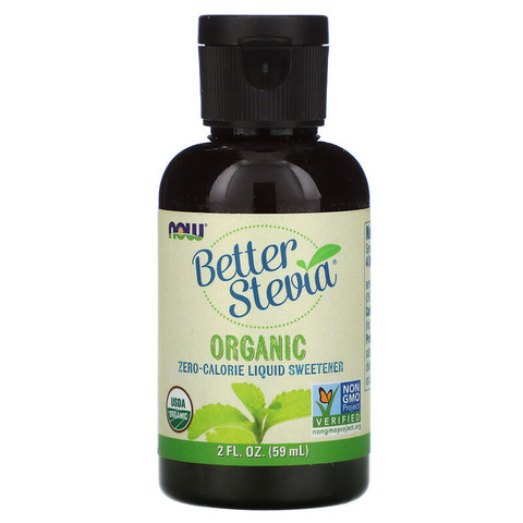 Now Foods, Organic Better Stevia, Zero-Calorie Liquid Sweetener, 2 fl oz (59 ml)