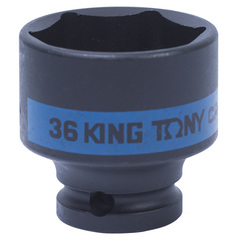 KING TONY (453536M) Головка торцевая ударная шестигранная 1/2", 36 мм