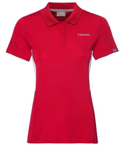 Футболка для девочки Head Club Tech Polo Shirt - red