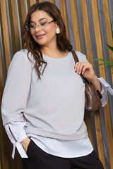 Блуза Плейона (серая) Б13316-3М LT Collection