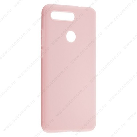 Накладка силиконовая Soft Touch ультра-тонкая для Huawei V20 розовый