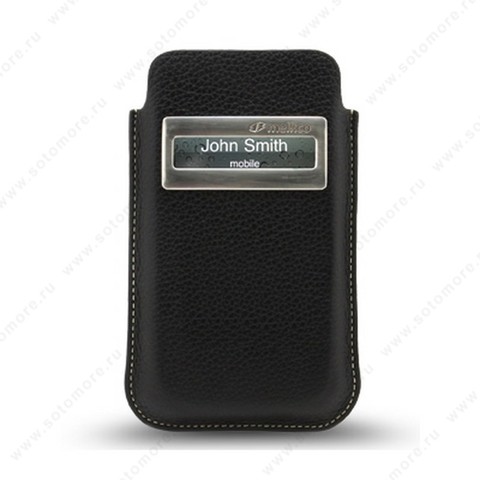 Чехол-пенал кармашек Melkco для iPhone 4s/ 4 Leather Case iCaller Type (Black LC) with Melkco Cover