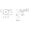 Villeroy&Boch 4A460001 4A46 0001 LOOP & FRIENDS Раковина для установки на столешницу D=420 mm, TitanCeram, с переливом, нешлифованный, Альпийский белый